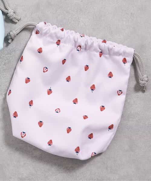 いちご・恐竜柄コップ巾着
