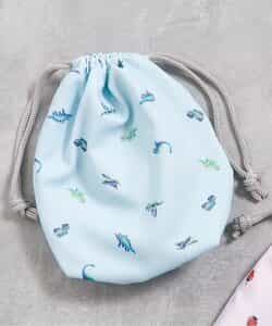 いちご・恐竜柄コップ巾着