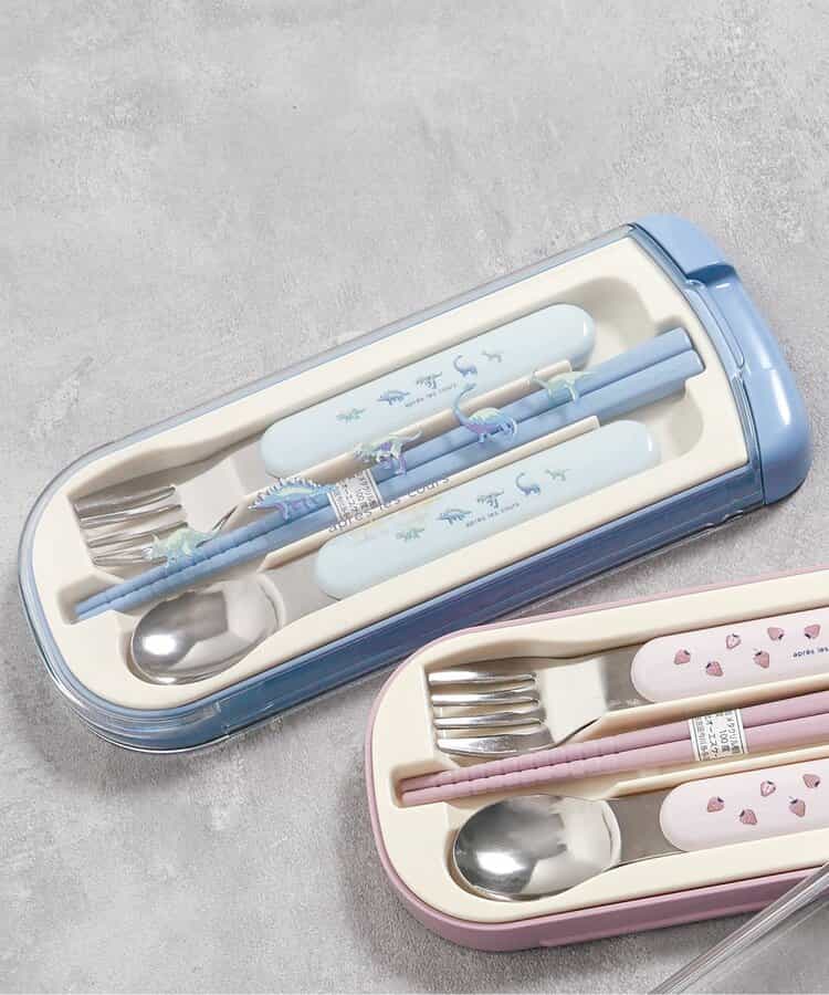 いちご・恐竜柄カトラリーセット