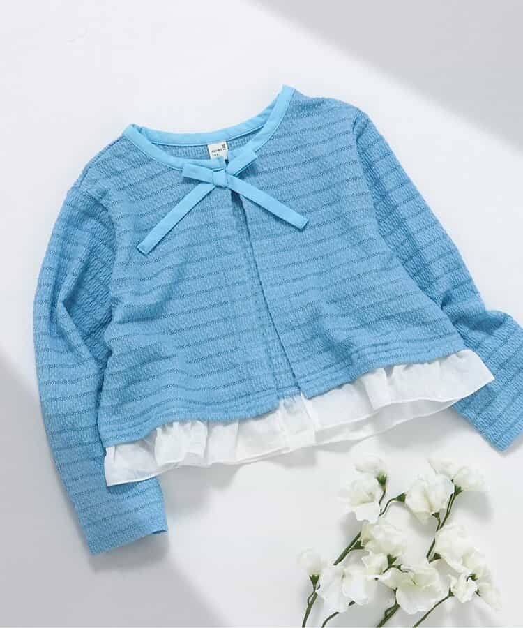 リボンレースカーディガン