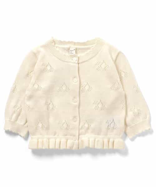 サクランボ柄ニットカーディガン