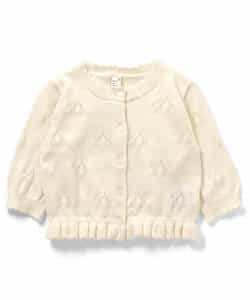 サクランボ柄ニットカーディガン