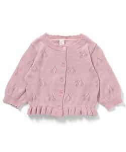 サクランボ柄ニットカーディガン