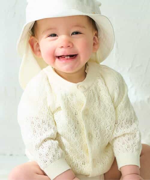 ★SALE★透かし編みベビーニットカーディガン