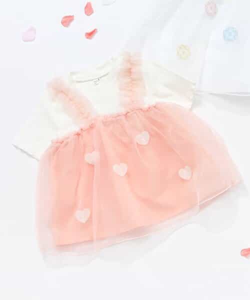 お花・ハートモチーフシアートップス