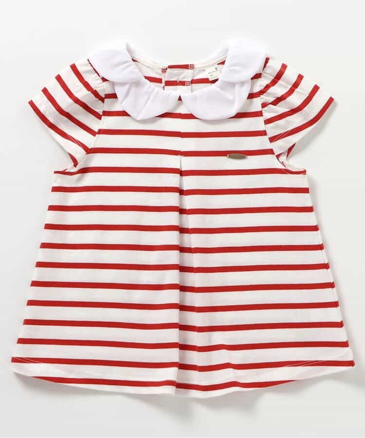 ★SALE★スカラップ衿ボーダーチュニック