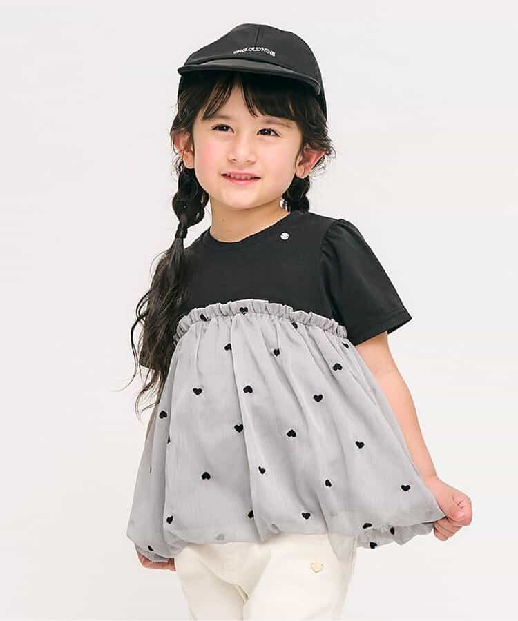 ★SALE★ハート刺繍バルーンドッキングトップス