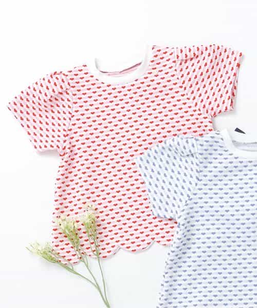 ★SALE★スカラップハートジャガードTシャツ
