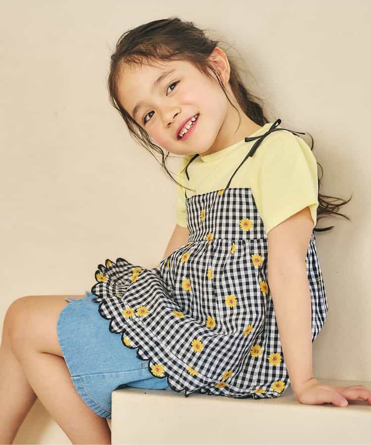 フラワーフリルドッキングトップス