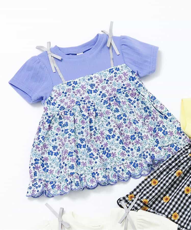 フラワーフリルドッキングトップス