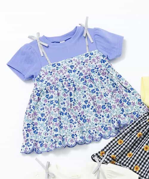 フラワーフリルドッキングトップス