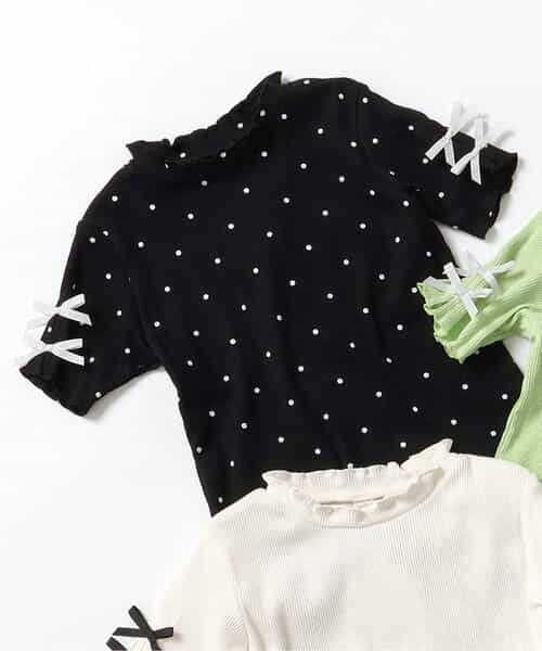 ★SALE★WEB限定 袖リボンTシャツ