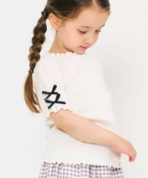 ★SALE★WEB限定 袖リボンTシャツ