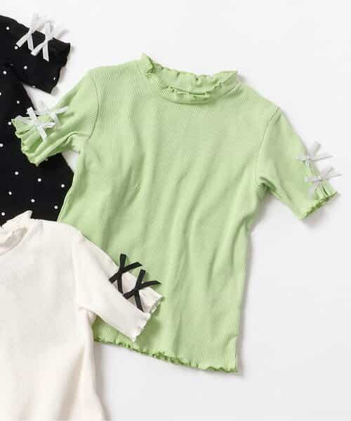 ★SALE★WEB限定 袖リボンTシャツ
