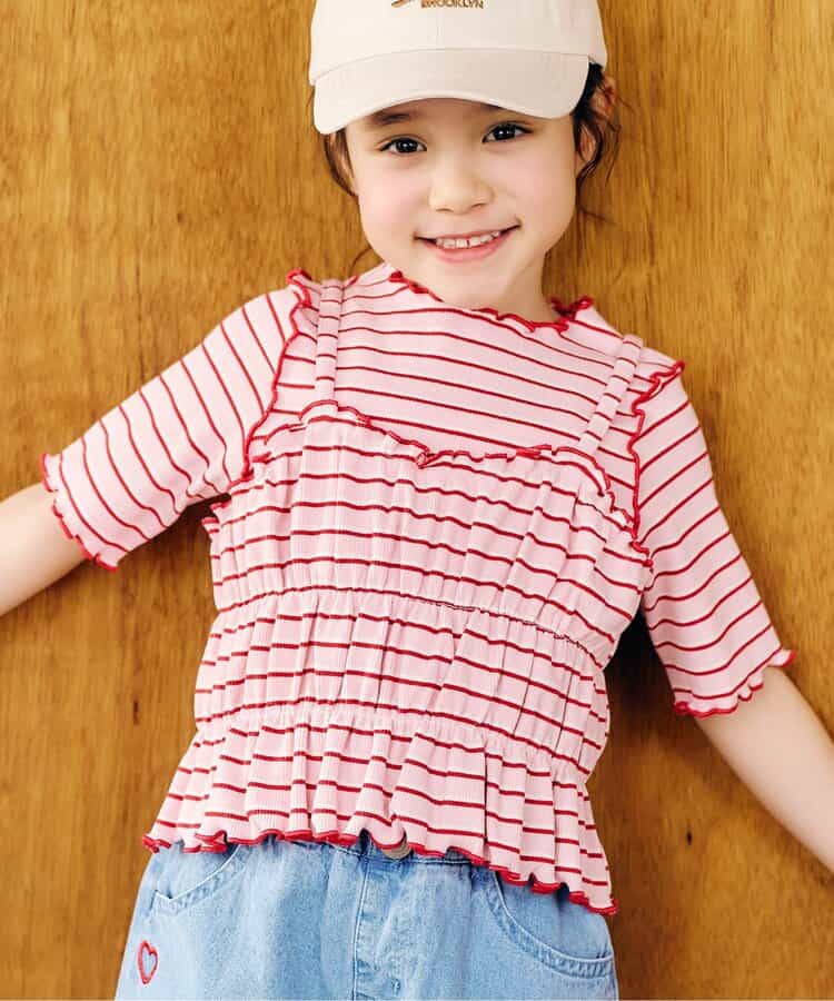 マルチボーダーTシャツ＆ビスチェ２Pセット