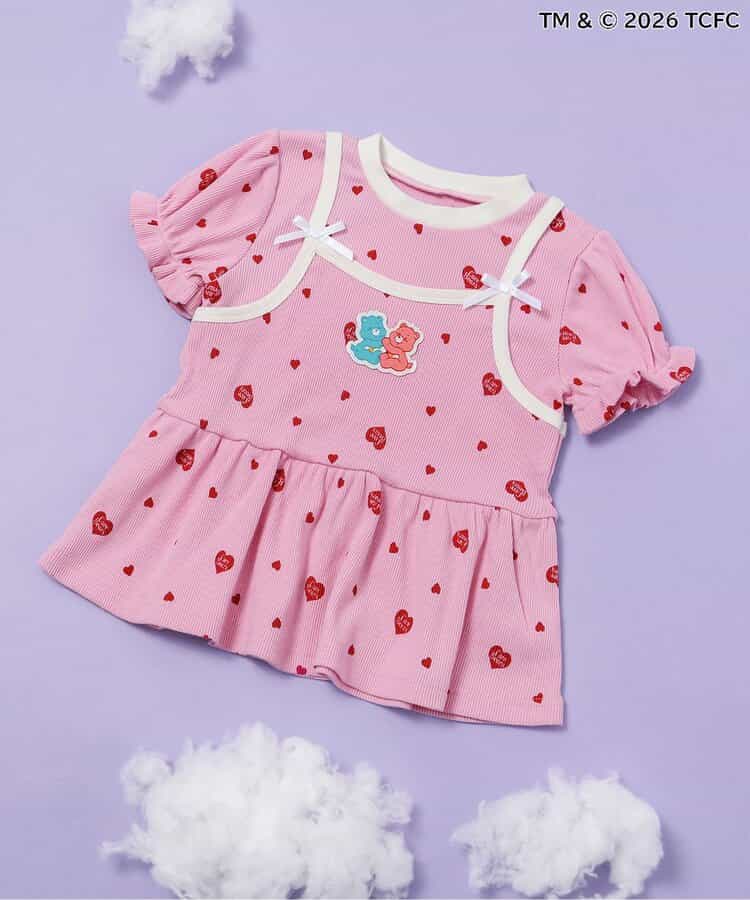 WEB限定 ケアベア/キャミレイヤードトップス