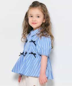 ★SALE★ストライプシャーリングリボンチュニック