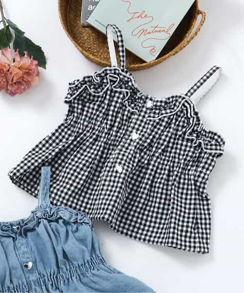 フリルハートボタンビスチェ