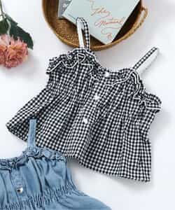 フリルハートボタンビスチェ