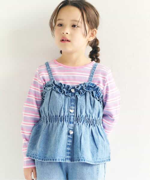 フリルハートボタンビスチェ