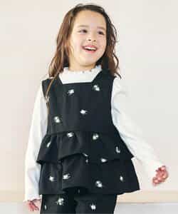 フラワー刺繍ティアードベスト