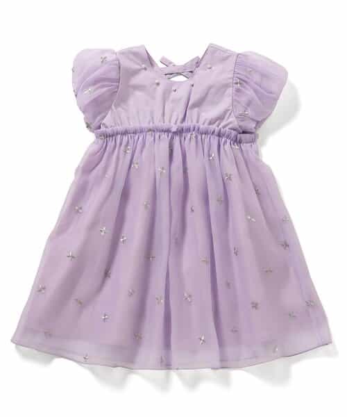 【リンク】パール・ラメ刺繍ワンピース_アプレレクールマシェリ