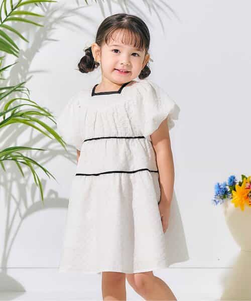 ★SALE★バルーンスリーブティアードワンピース_アプレレクールマシェリ