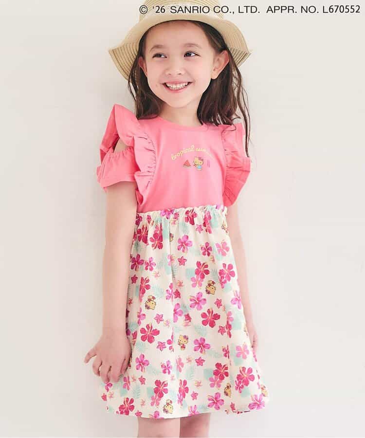 【サンリオキャラクターズ】トロピカルオフショルワンピース