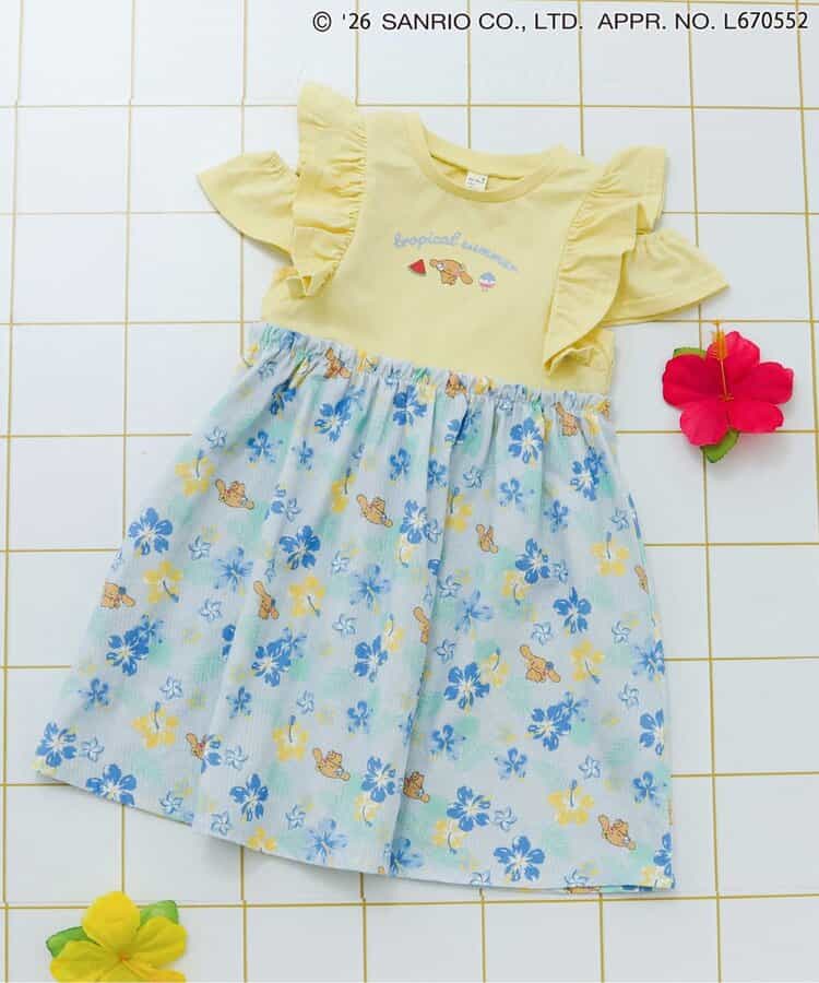 【サンリオキャラクターズ】トロピカルオフショルワンピース