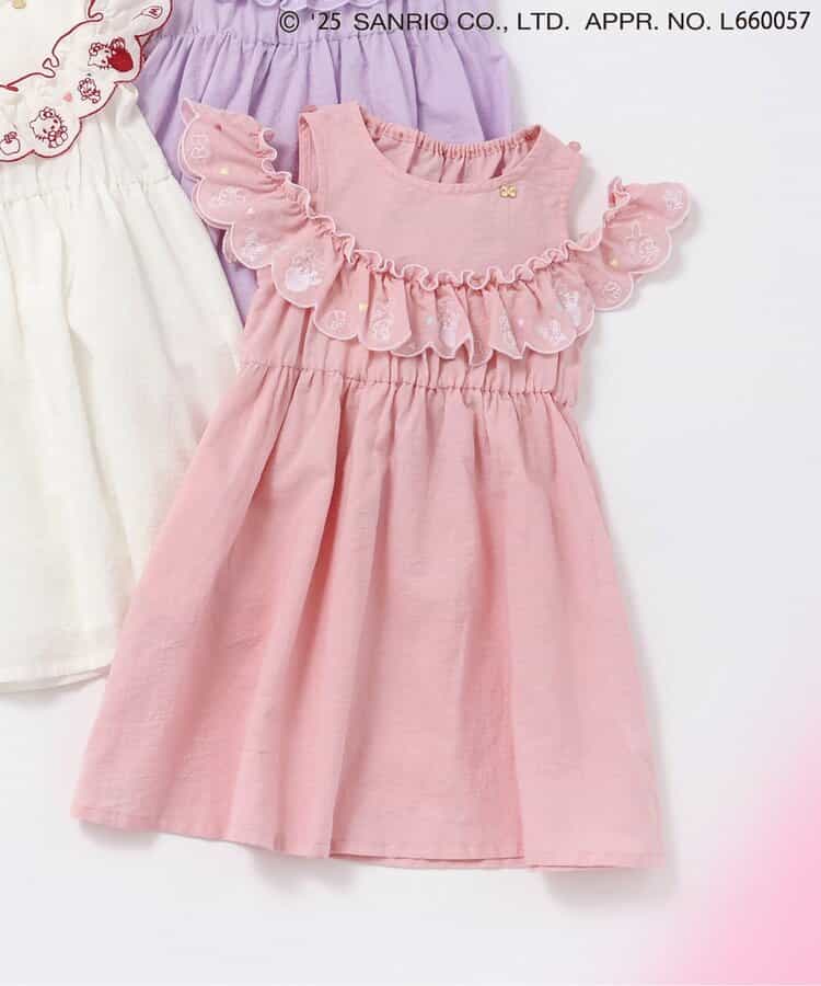 ★SALE★【リンク】【サンリオキャラクターズ】スカラップ刺繍ワンピース