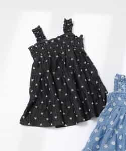 【リンク】総柄肩リボンシャーリングジャンスカ