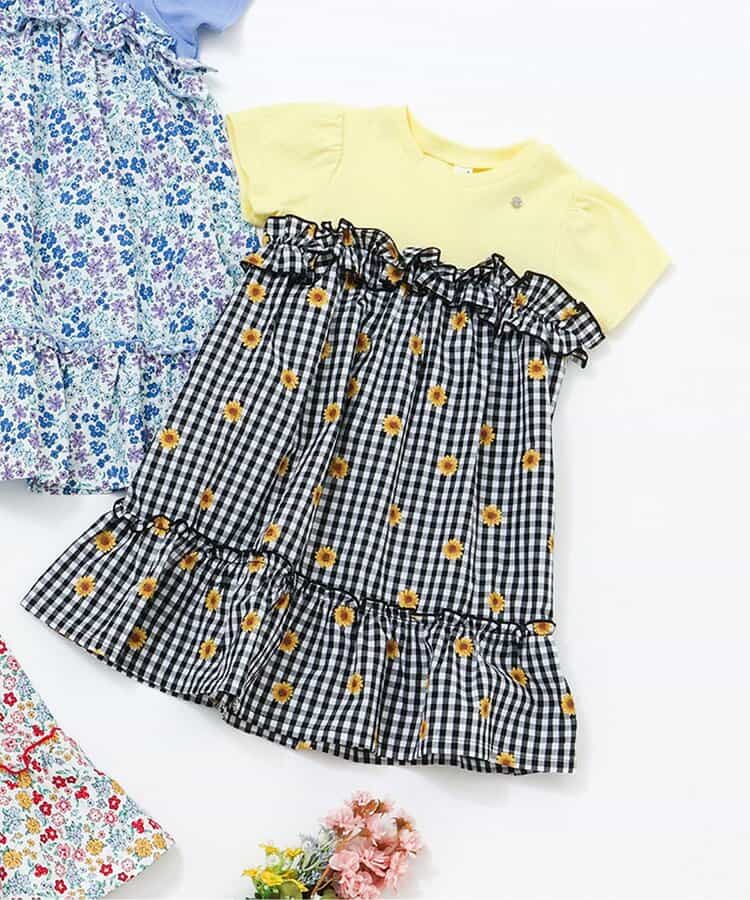 WEB限定 フラワードッキングワンピース