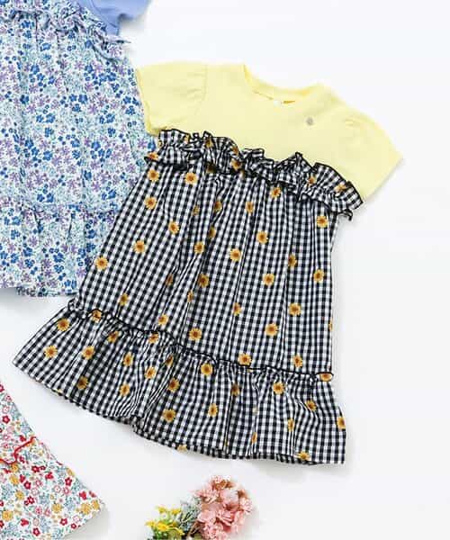 WEB限定 フラワードッキングワンピース