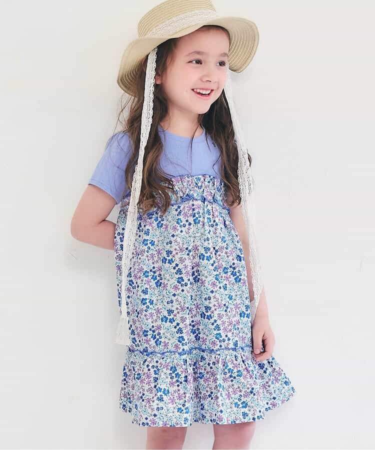 WEB限定 フラワードッキングワンピース