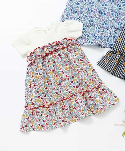 WEB限定 フラワードッキングワンピース