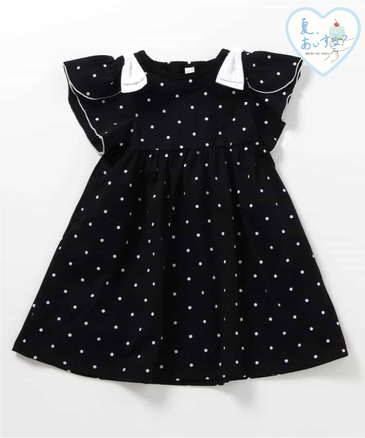 ★SALE★肩リボン花びらスリーブヒロインワンピース_接触冷感_吸水速乾