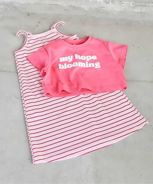 WEB限定 ショート丈ロゴTシャツ×キャミワンピ2Pセット