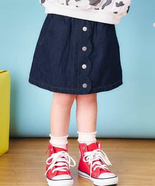 ★SALE★フロントボタンインパンツ付きスカート
