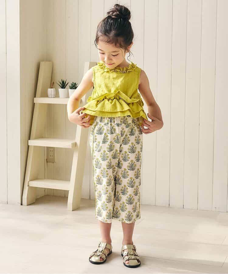 フリルトップス・ラインパンツセット_アプレレクールマシェリ