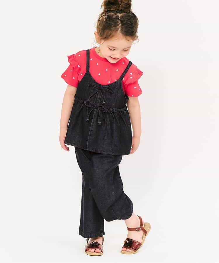 リボンビスチェ＆フリルタックパンツ2Pセット