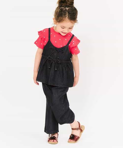リボンビスチェ＆フリルタックパンツ2Pセット