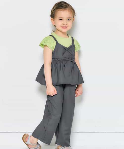 リボンビスチェ＆フリルタックパンツ2Pセット