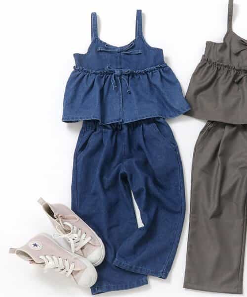 リボンビスチェ＆フリルタックパンツ2Pセット