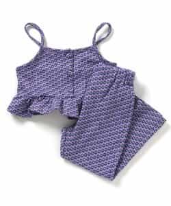 【リンク】フラワージャガードビスチェ・フレアパンツセット  10分丈