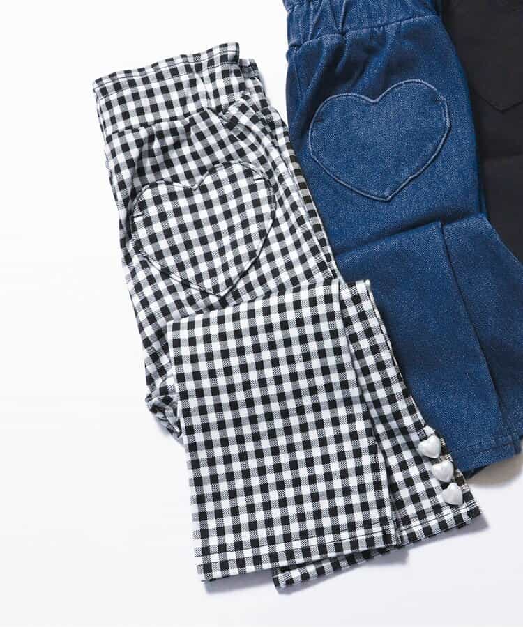 ★SALE★ハートボタンフレアパンツ 9分丈