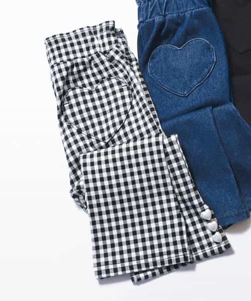 ★SALE★ハートボタンフレアパンツ 9分丈