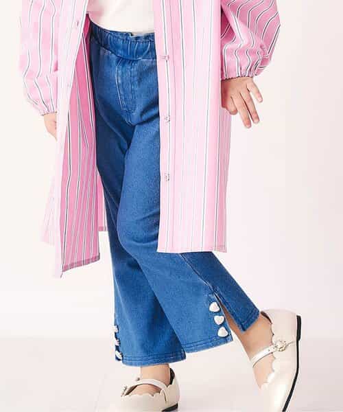 ★SALE★ハートボタンフレアパンツ 9分丈