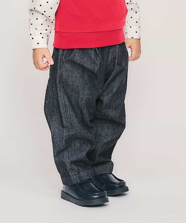 バレルレッグタックパンツ