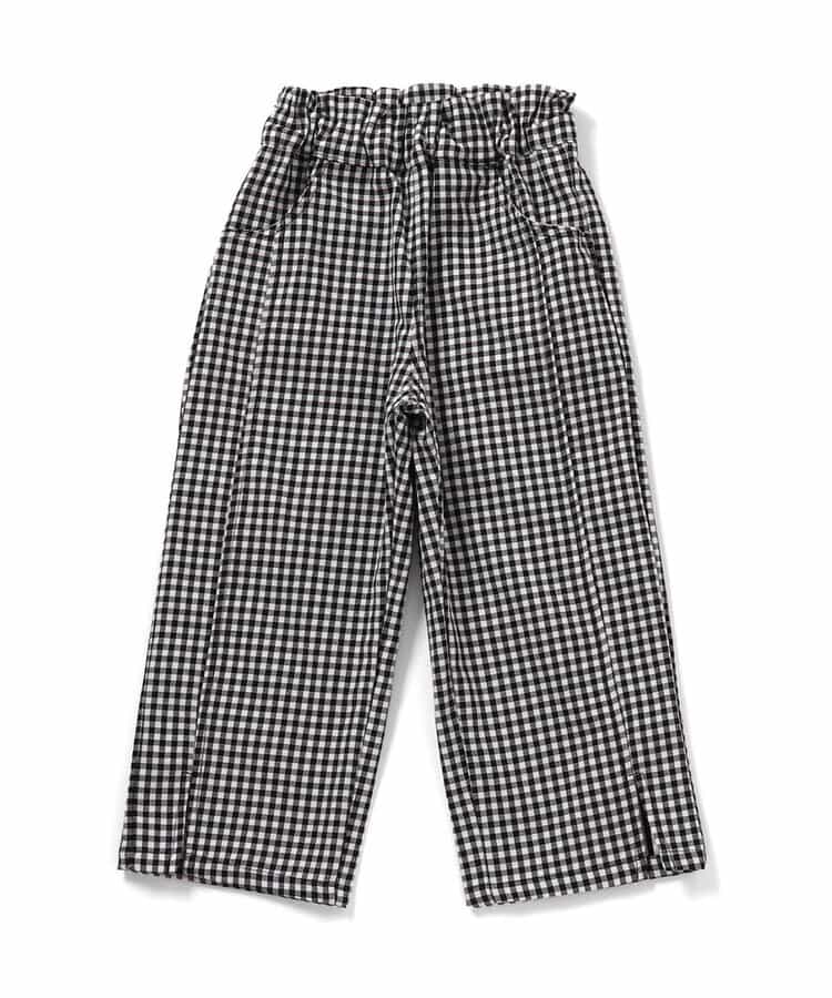 裾スリットワイドパンツ  10分丈