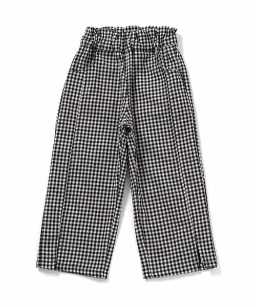 裾スリットワイドパンツ  10分丈